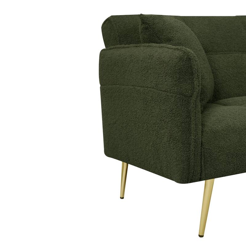 Teddy Velvet Convertible Sofa - Adjustable for Comfort