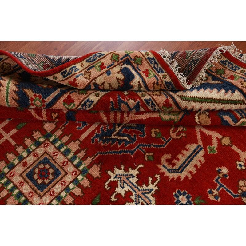 Hand Knotted Oriental 100% Wool Carpet Traditional Geometric Red Heriz (serapi) Area Rug - 11' 9'' X 8' 10''