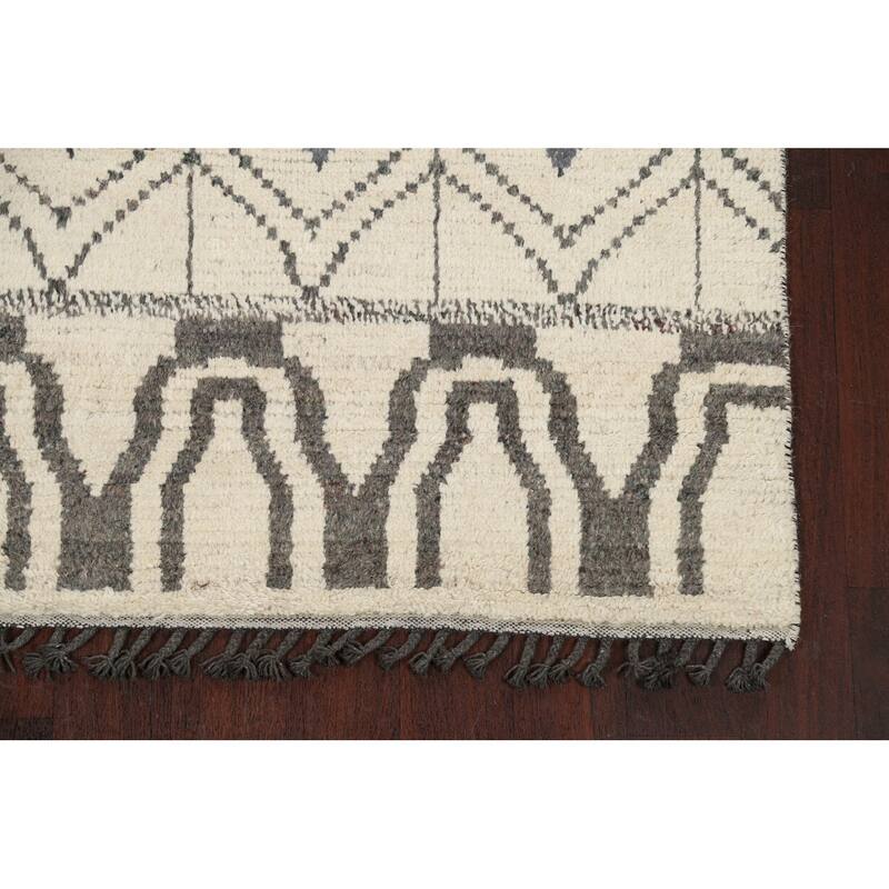 Vegetable Dye Tribal Oriental Moroccan Berber Area Rug Wool Handmade - 4'5" x 6'5"
