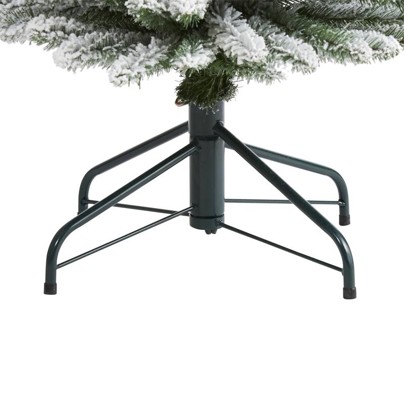 6’ Pencil Flocked Artificial Christmas Tree, Unlit - 6 Foot