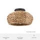 preview thumbnail 5 of 4, Hunter Cambria 14" Boho Seagrass Flush Mount Ceiling Light - Kitchen, Bedroom, Entryway - Transitional, Coastal