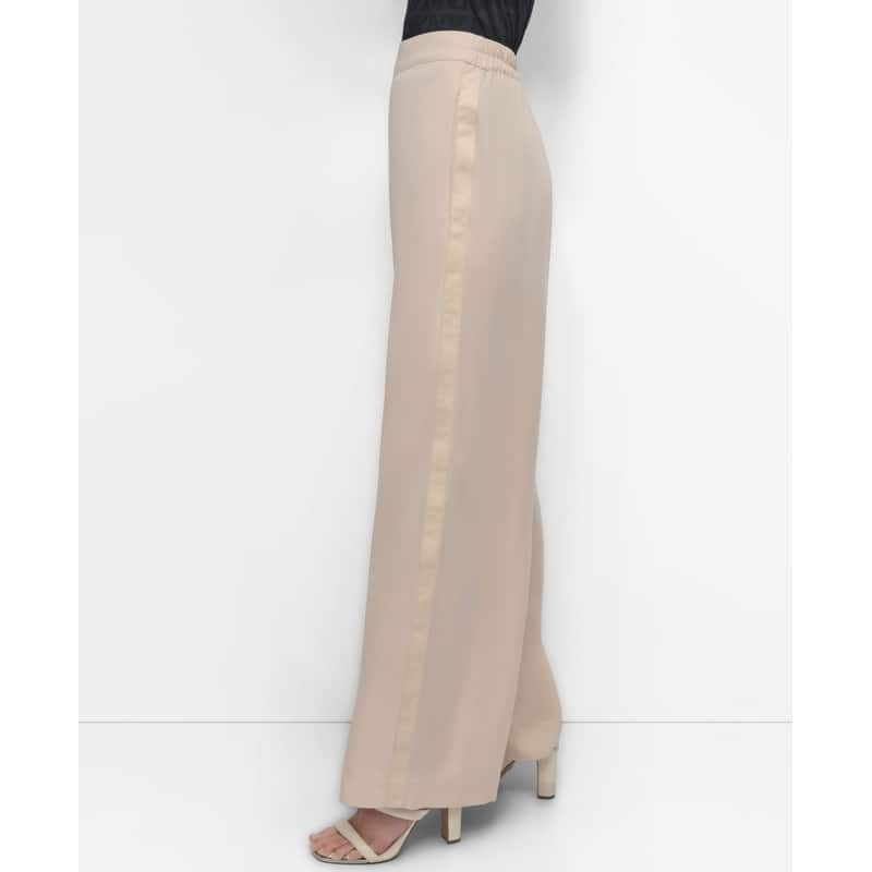 DKNY Pull On Wide Leg Twill Trousers