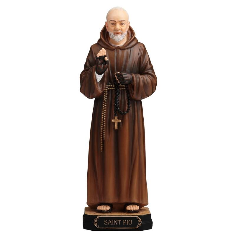 6.3 inches Height Polyresin Saint Pio of Pietrelcina (Padre Pio) Multicolor Finish Figurine