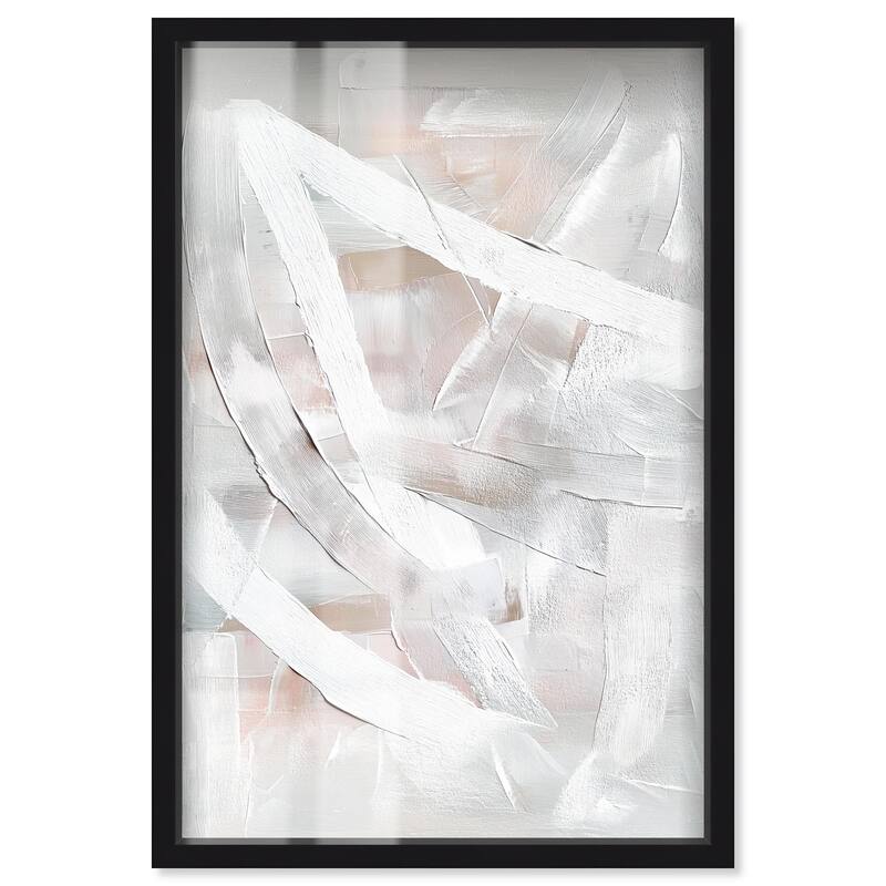 Thick White Texture I Shadowbox by Art Remedy - Black - 20" x 30"