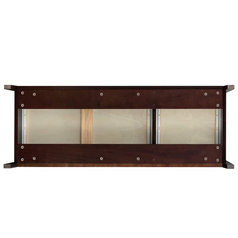 Retro Style 7-Drawer Solid Wood Horizontal Dresser with Round Handle for Bedroom, Living Room