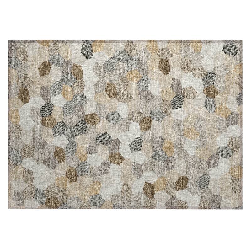 Machine Washable Indoor/ Outdoor Modern Loyd Chantille Rug