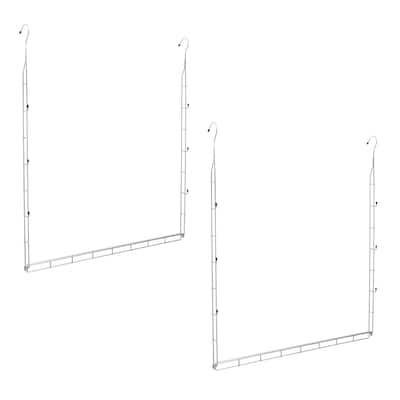 Organize It All 2 Pack 2 Tier Adjustable Closet Rod - 29.92" x 2.44" x 32.28"
