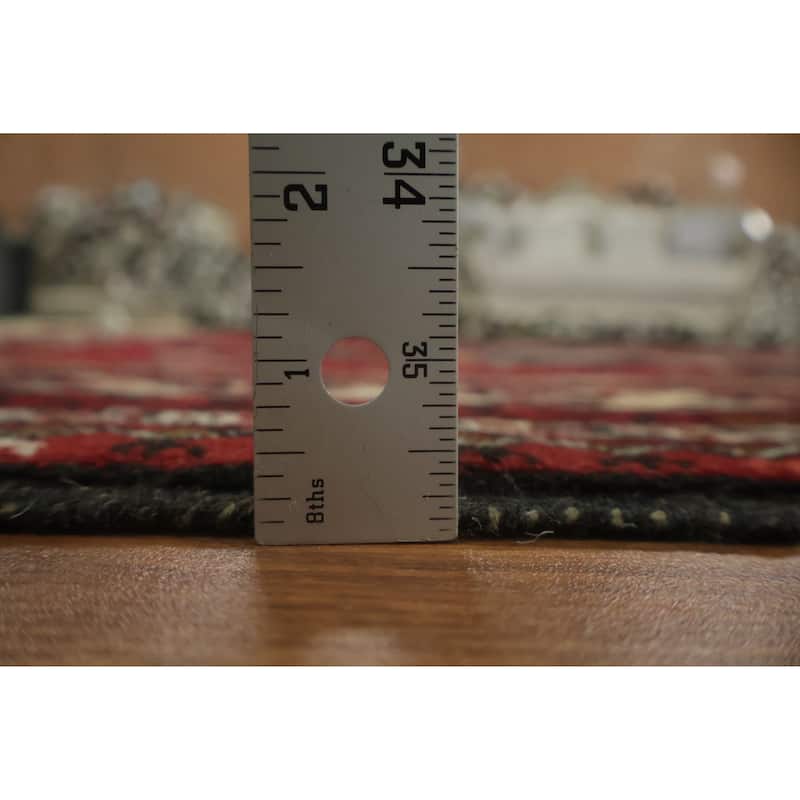 Hand Knotted Oriental 100% Wool Carpet Traditional Tribal Red Balouch Area Rug - 11' 3'' X 8' 6''