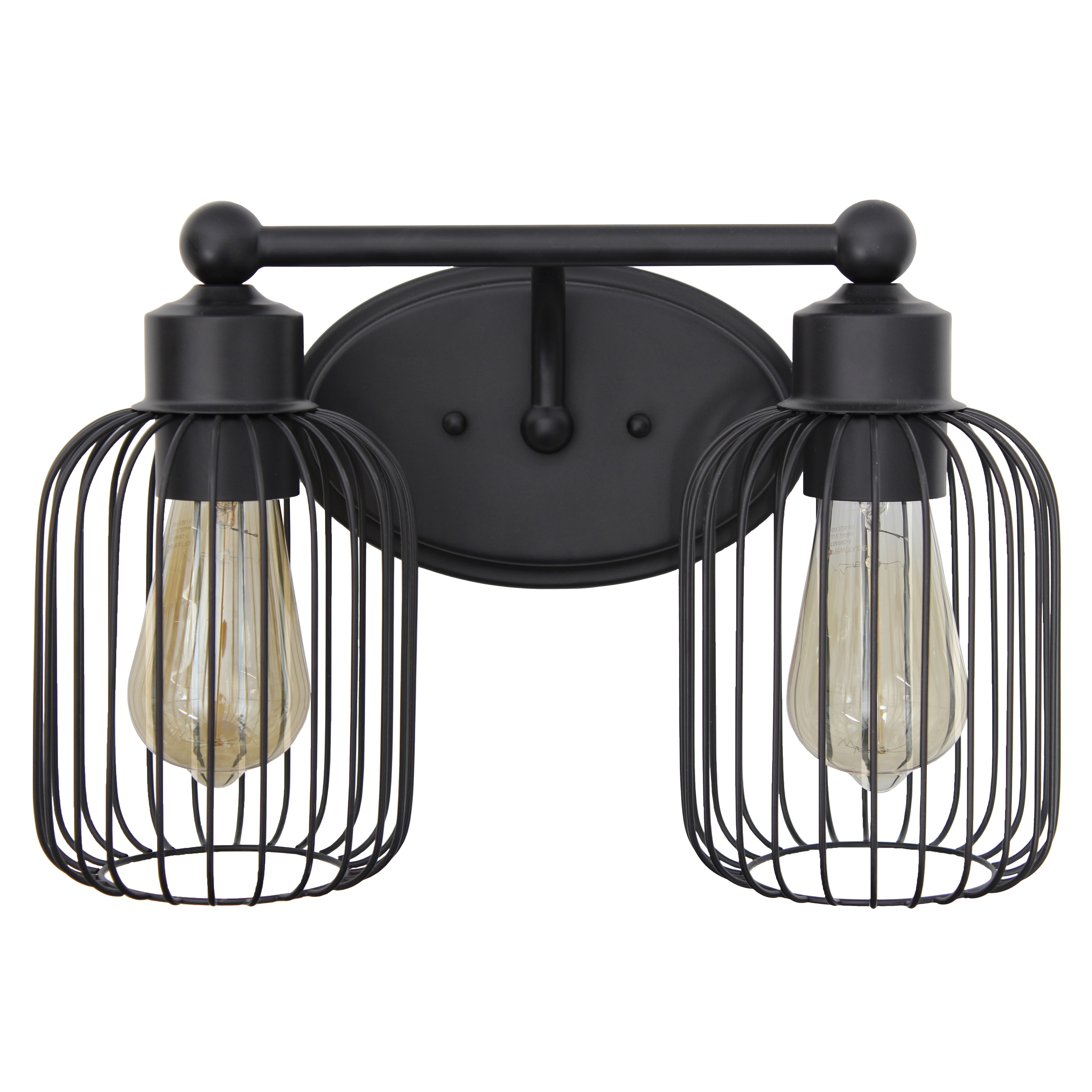 Black cage clearance vanity light
