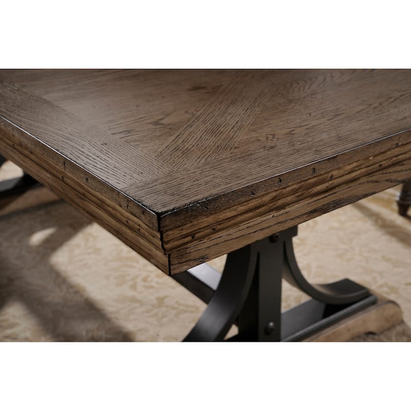 Roundhill Furniture Birmingham 9-piece Removable Leaf Dining Table Set