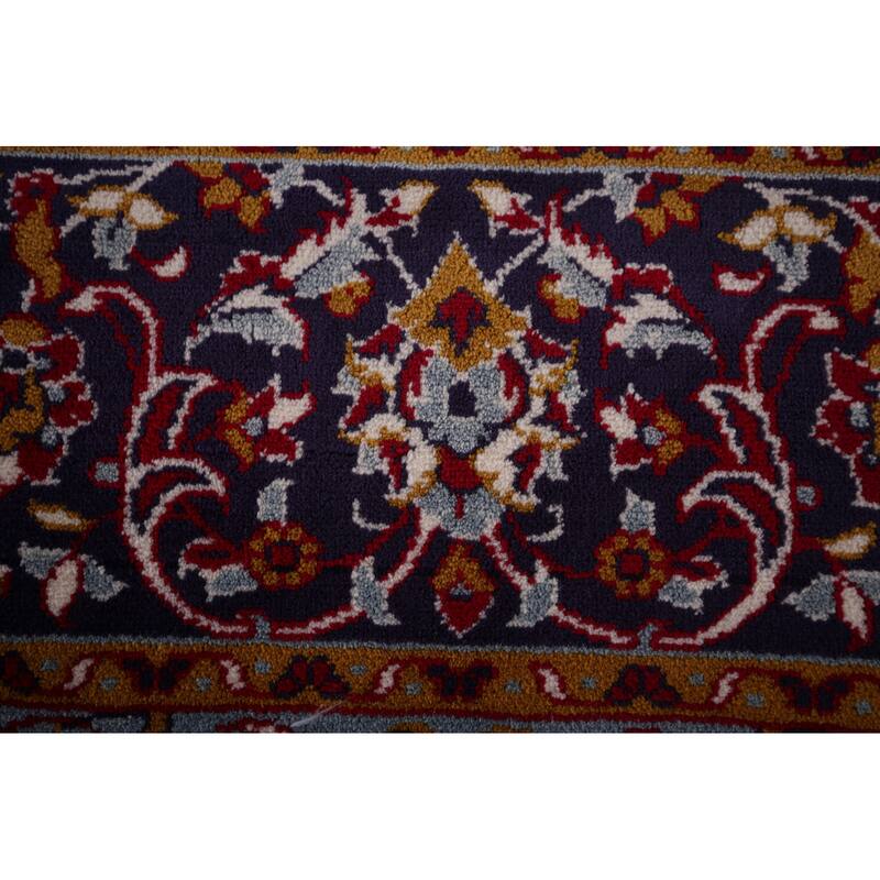 Traditional Red Kashan Turkish Rug Living Room Machine Made Carpet - 9'7" x 12'10"