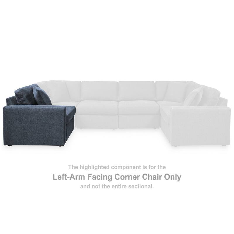 Signature Design by Ashley Modmax Dark Blue 3-Piece Sectional - 93"W x 37"D x 36"H