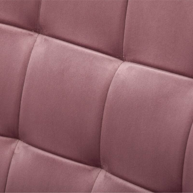 Leisure Chair Ottoman Set Office Chair, Mauve Stylish Velvet Upholstered Reception Chair Vanity Chair with Wooden Frame