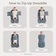 preview thumbnail 3 of 4, Easy Zipper Wrap 2 Pack Swaddle Blanket by Comfy Cubs