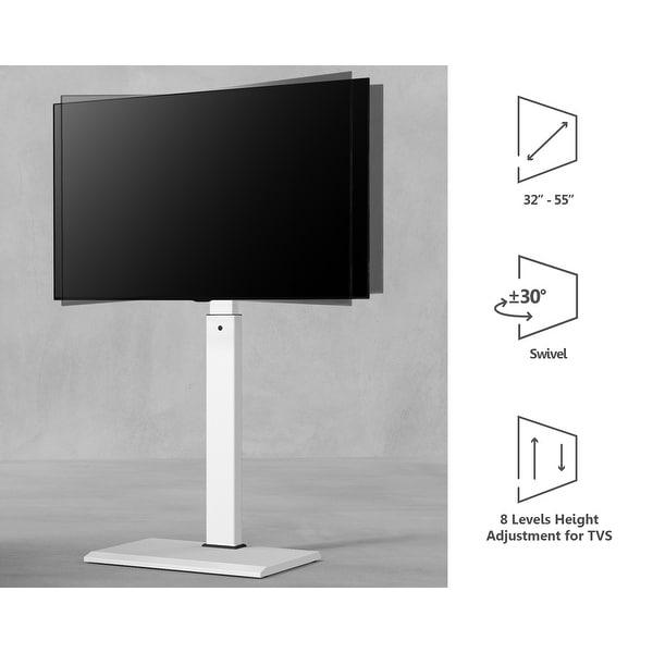 FITUEYES Iron Base Swivel Floor TV Stand Mount for TVs Up to 55