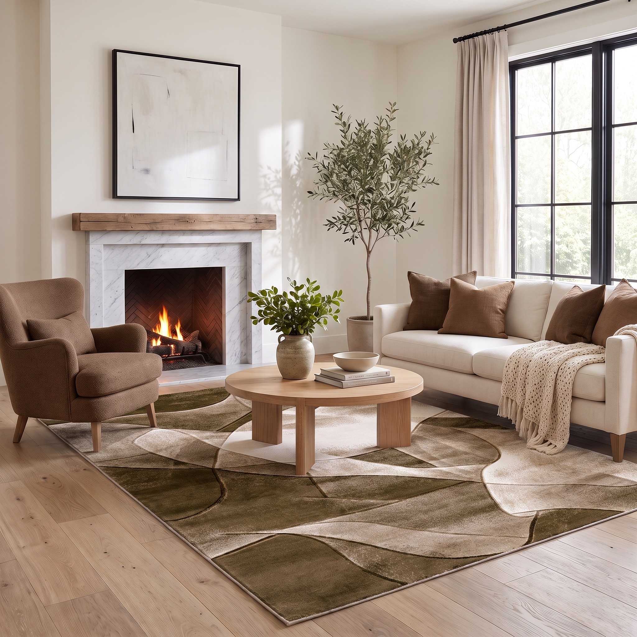 MDA Rugs Alexia Collection Abstract Swirl Modern & Contemporary Area Rug