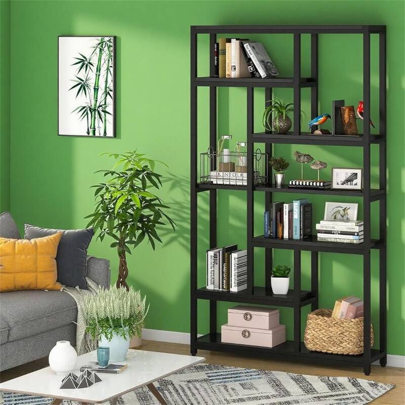 78.7" Industrial 7-Shelf Bookcase