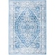 preview thumbnail 49 of 90, SAFAVIEH Brentwood Myrtice Oriental Medallion Rug 5' Square - Ivory/Navy - Square