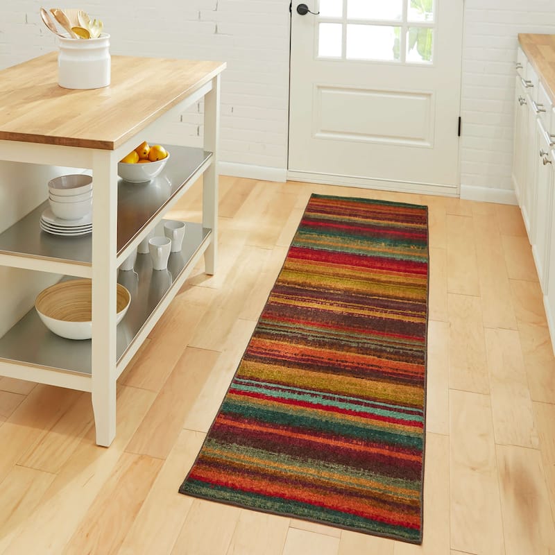 Mohawk Home New Wave Multicolor Boho Stripe Area Rug - 2' x 8' - Multi - Runner/Rectangle