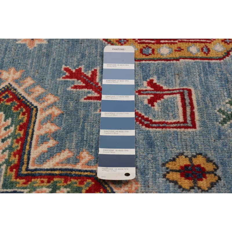 ECARPETGALLERY Hand-knotted Uzbek Ghazni Denim Blue Wool Rug - 8'1 x 9'9