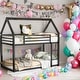 preview thumbnail 2 of 10, Twin over Twin House Bunk Bed with Built-in Ladder