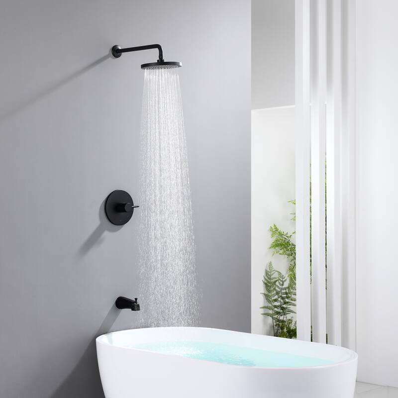 Luxier SS-C02 Single Handle 1-Spray Tub & Shower Faucet with Valve