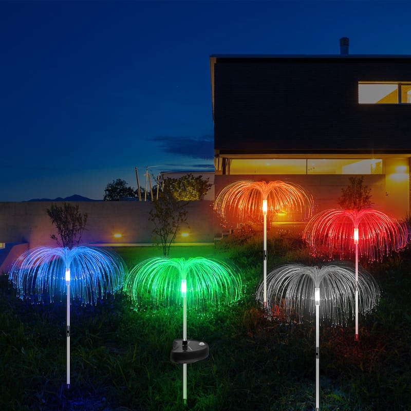5pcs Solar Flower Lights Outdoor Garden Waterproof, Jellyfish Light