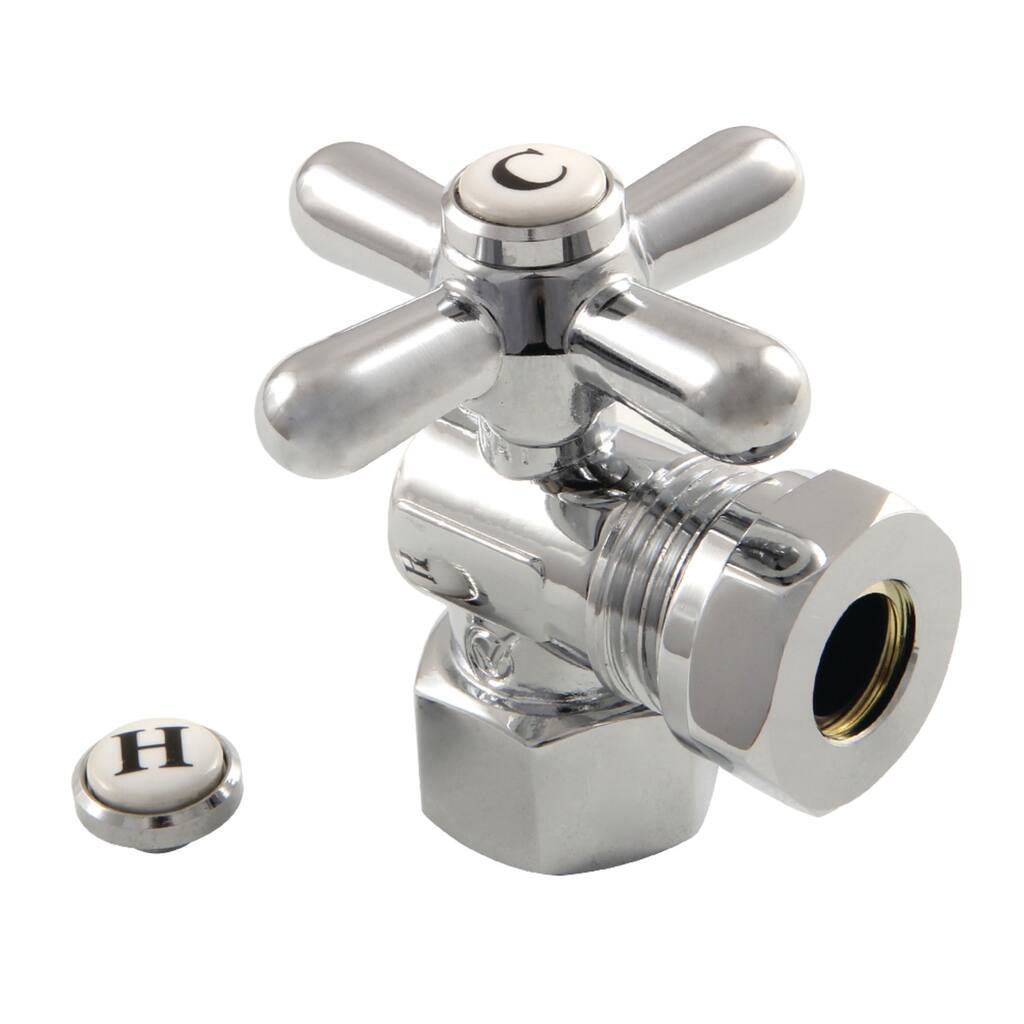 Kingston Brass Vintage 1/2-Inch FIP X 1/2-Inch or 7/16-Inch Slip Joint Angle Stop Valve