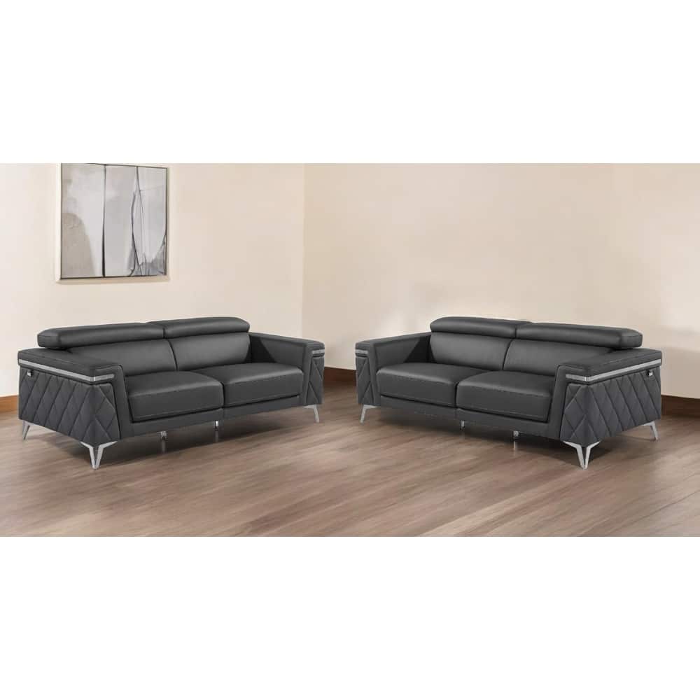 Two Piece Gray Four Person Seating Set
