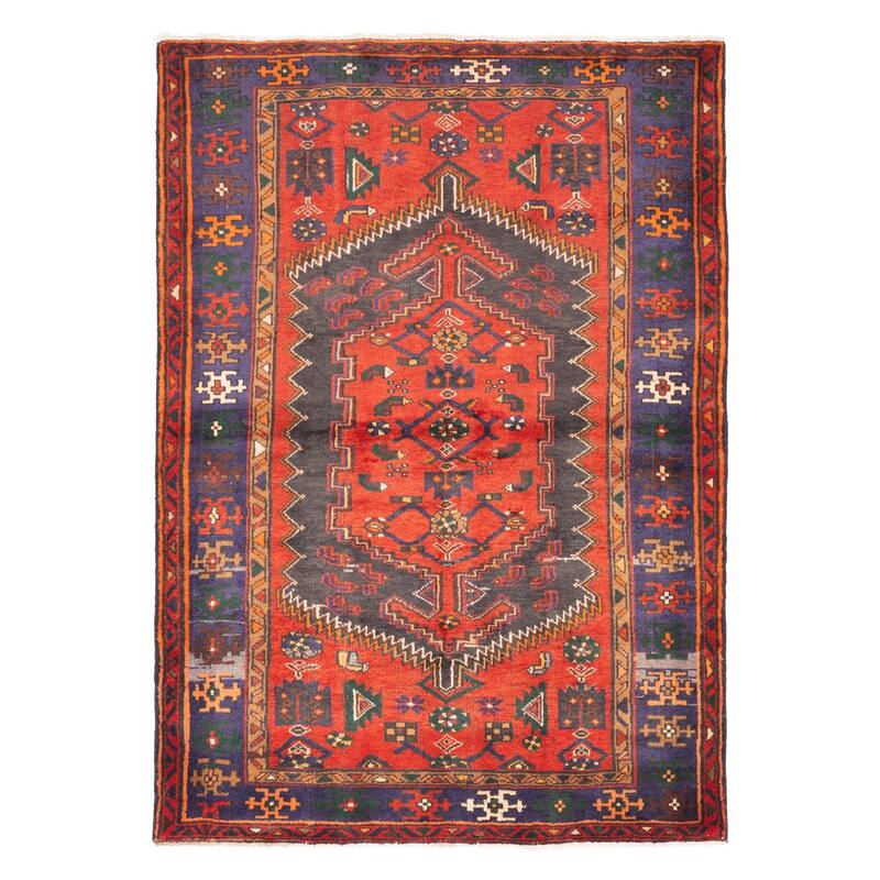ECARPETGALLERY Hand-knotted Andelz Red Wool Rug - 4'9 x 6'7