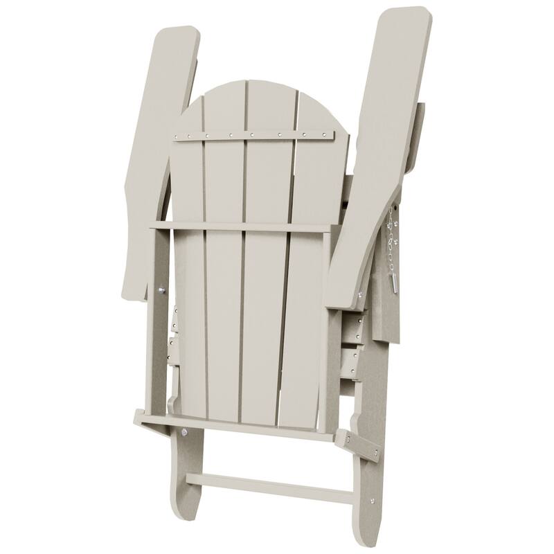 Laguna Outdoor Folding Adjustable Adirondack Chair with Cup Holder & Hideaway Ottoman