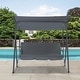preview thumbnail 1 of 9, 3-Person Patio Glider Swing Chair With Stand and Convertible Canopy