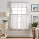 preview thumbnail 2 of 8, Martha Stewart Ticking Stripe 3-piece Curtain Tier and Valance Set