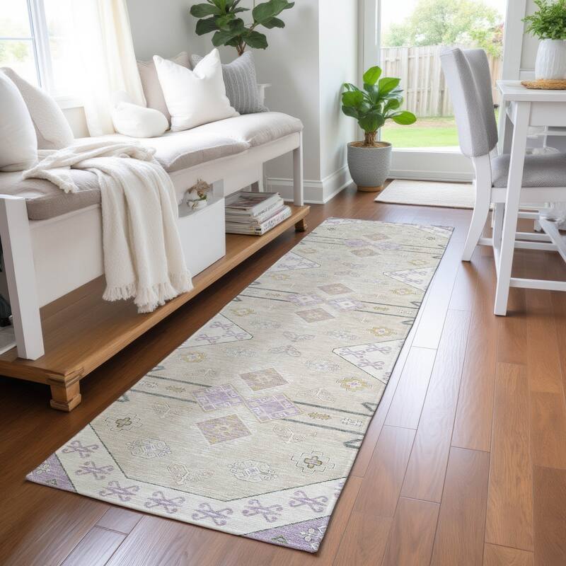 Machine Washable Indoor/ Outdoor Global Hiawatha Chantille Rug