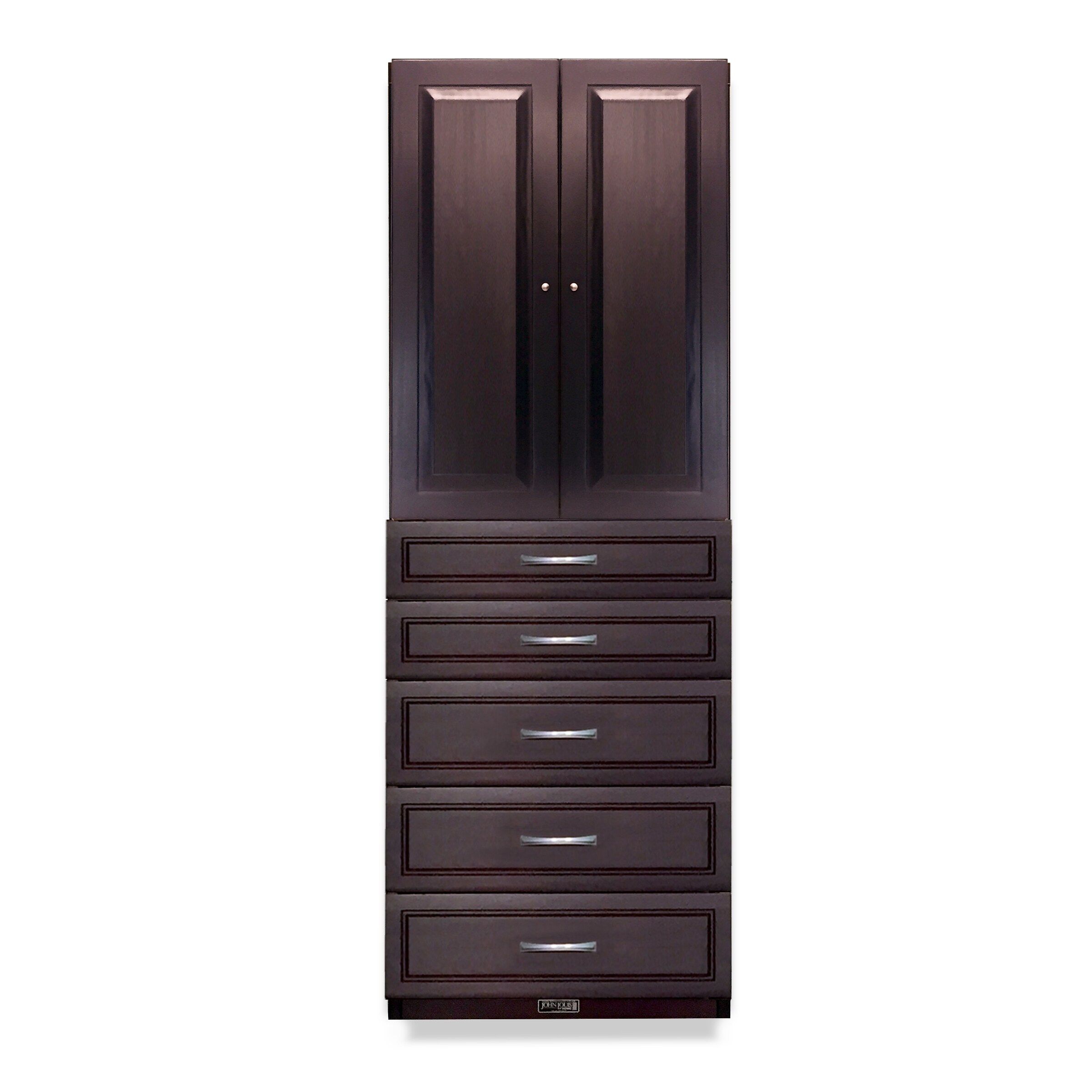 John Louis Home 16in Deep Solid Wood Woodcrest Deluxe Storage Tower White -  Bed Bath & Beyond - 34007321