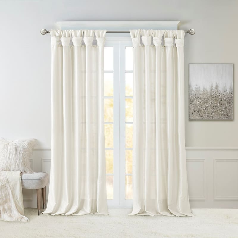 Twist Tab Lined Window Curtain Panel 50x120"