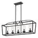 preview thumbnail 1 of 5, Golden Lighting Mercer 5 Light 38" Wide Taper Candle Linear Chandelier Matte Black
