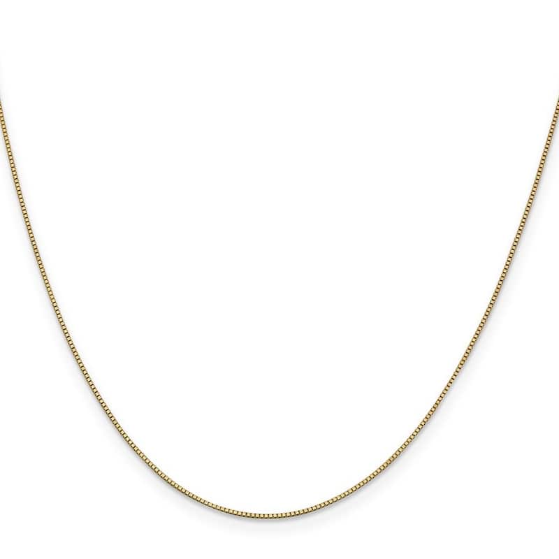 Curata Women's 0.7mm 14k Yellow Gold Box With Lobster Anklet - 9 Inch