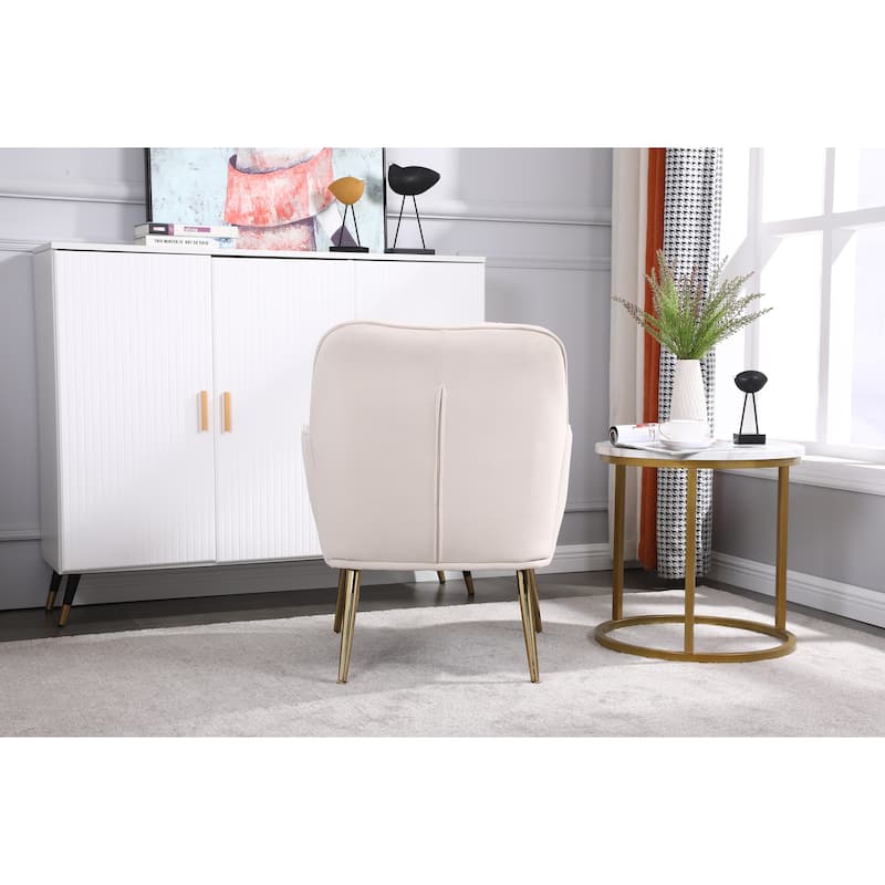 Modern Velvet Easy Assemble Sherpa Armchair for Living Room,Bedroom