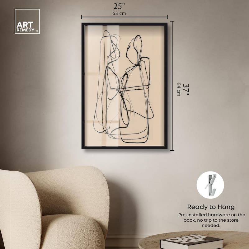 Embrace of Lines I Shadowbox by Art Remedy