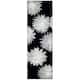 SAFAVIEH Handmade Soho Miyase Modern Burst New Zealand Wool Rug - 2'6" x 6' Runner - Black/White