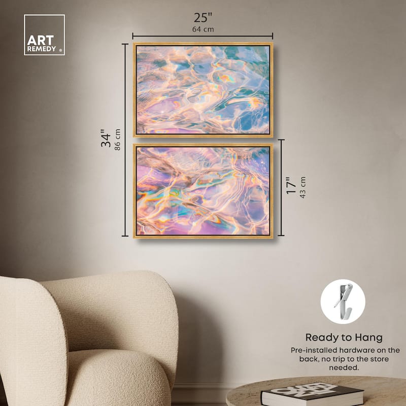 Metallic Drift II Canvas Set of 2 by Art Remedy
