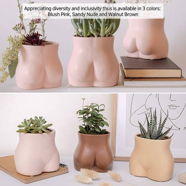 Gray 2PC Indoor Planter Butt Vase Butt Pot for Plants Lower Body Vase Female Form Flower Vase with Holes Metal Plant Pot for Modern Boho Home Decor Gray 2PC Indoor Planter Butt Vase Butt Pot for Plants Lower Body Vase Female Form Flower Vase with Holes Metal Plant Pot for Modern Boho Home Decor