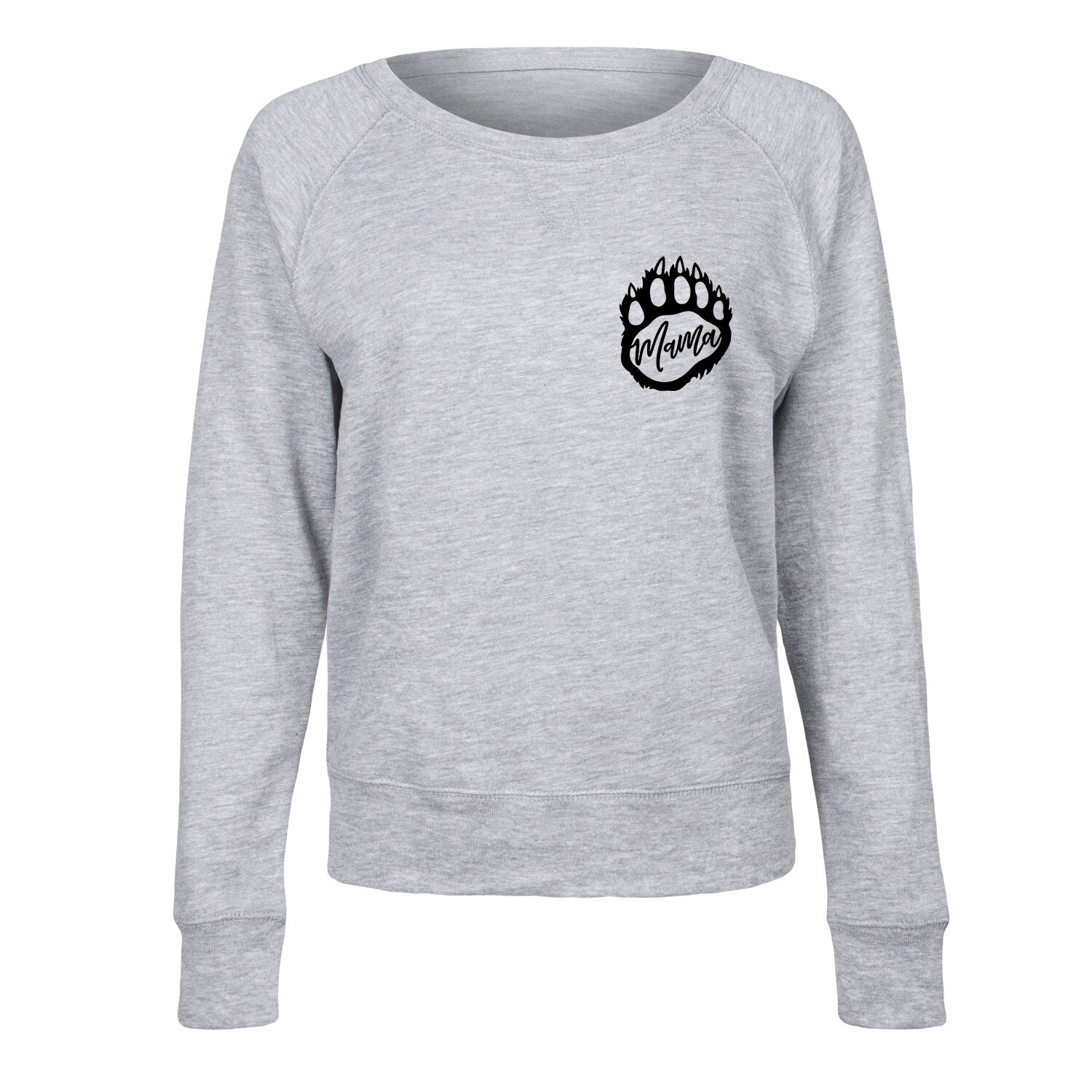 Shop Mama Bear Paw Print Ladies Lightweight French Terry