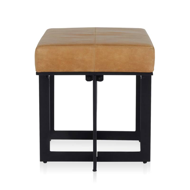 Classic Home Calvin Leather Stool