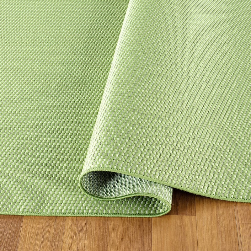 Solid Indoor/Outdoor Flatweave Waterproof Backyard Patio Area Rug