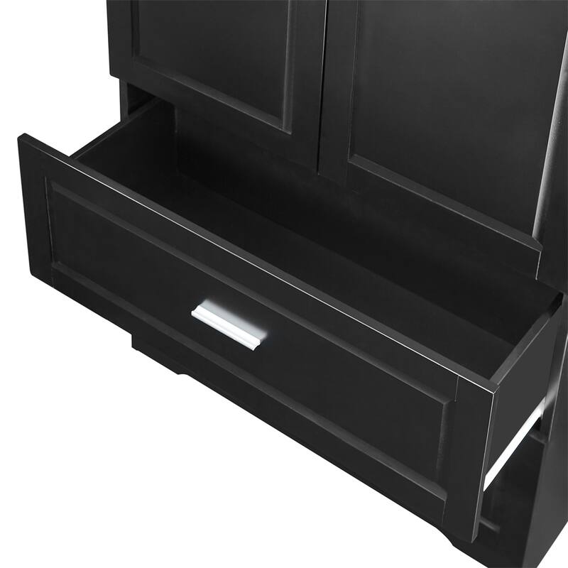 Tall Bathroom Storage Cabinet,Cabinet with Two Doors and Drawers