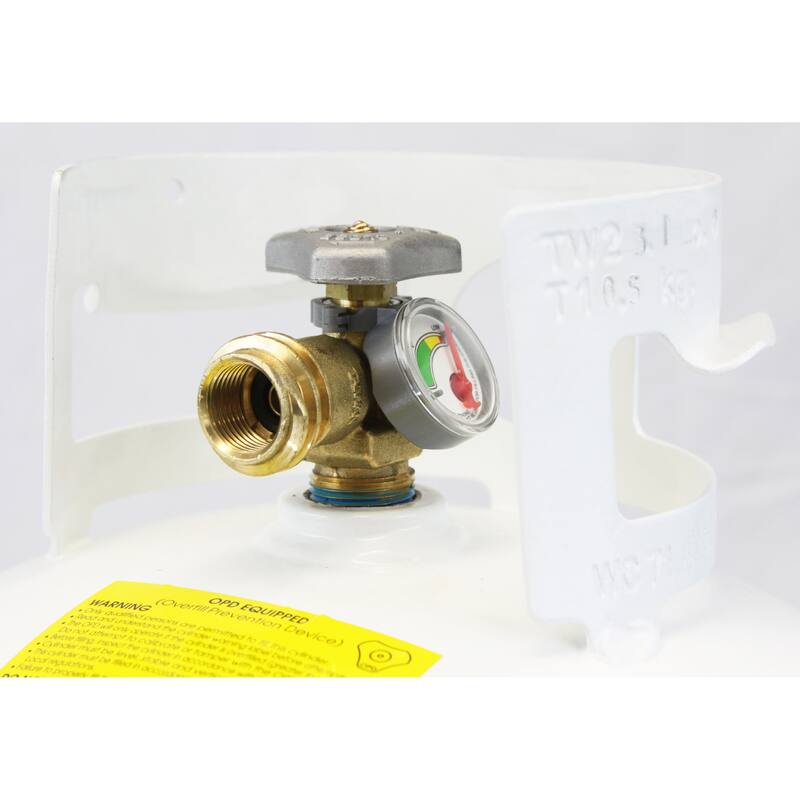 Flame King 30LB Steel Propane Tank Cylinder with Gauge and OPD Valve