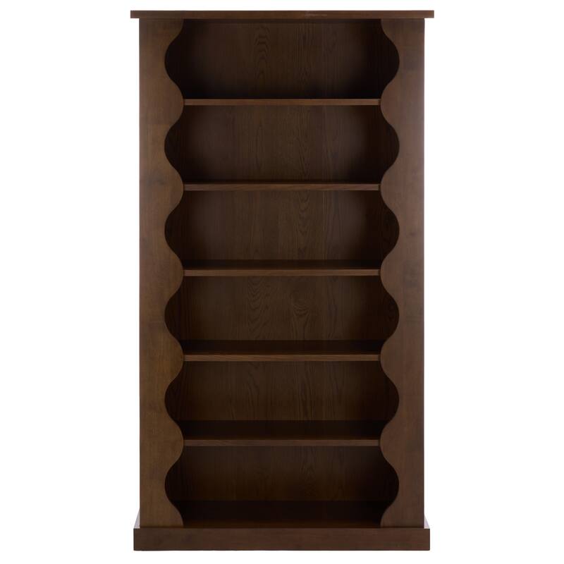 SAFAVIEH Couture Tristyna Wood 6-Shelf Bookcase - 43"W x 15"D x 78"H