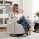 preview thumbnail 77 of 84, HOMYKA Swivel Glider Rocker Accent Chair for Nursery with Side Pocket